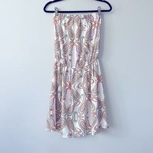 Vintage Love Paisley strapless mini dress